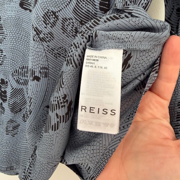 REISS Sarah-floral Blouse Women’s Size 10 - Picture 8 of 8